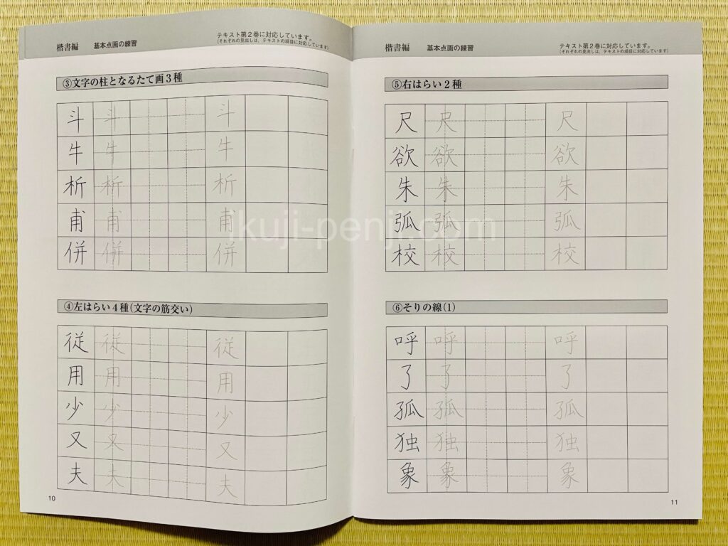 日ペンユーキャン比較：日ペンの練習帳